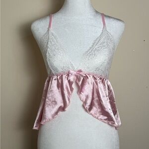 Elegant Pink Lace Women’s Intimate Top